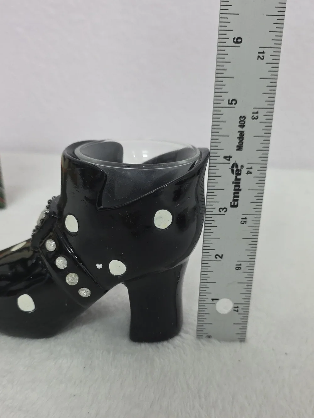 Halloween Witch's Shoe Polka Dot Tealight Candleholder